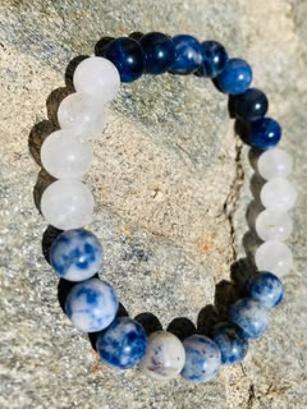 White Jade * Blue Sodalite * Blue Spot Jasper